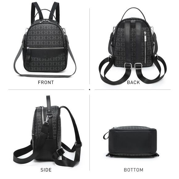 2127 Mini Backpack Purse Multi Pocket Small Backpacks Convertible Shoulder